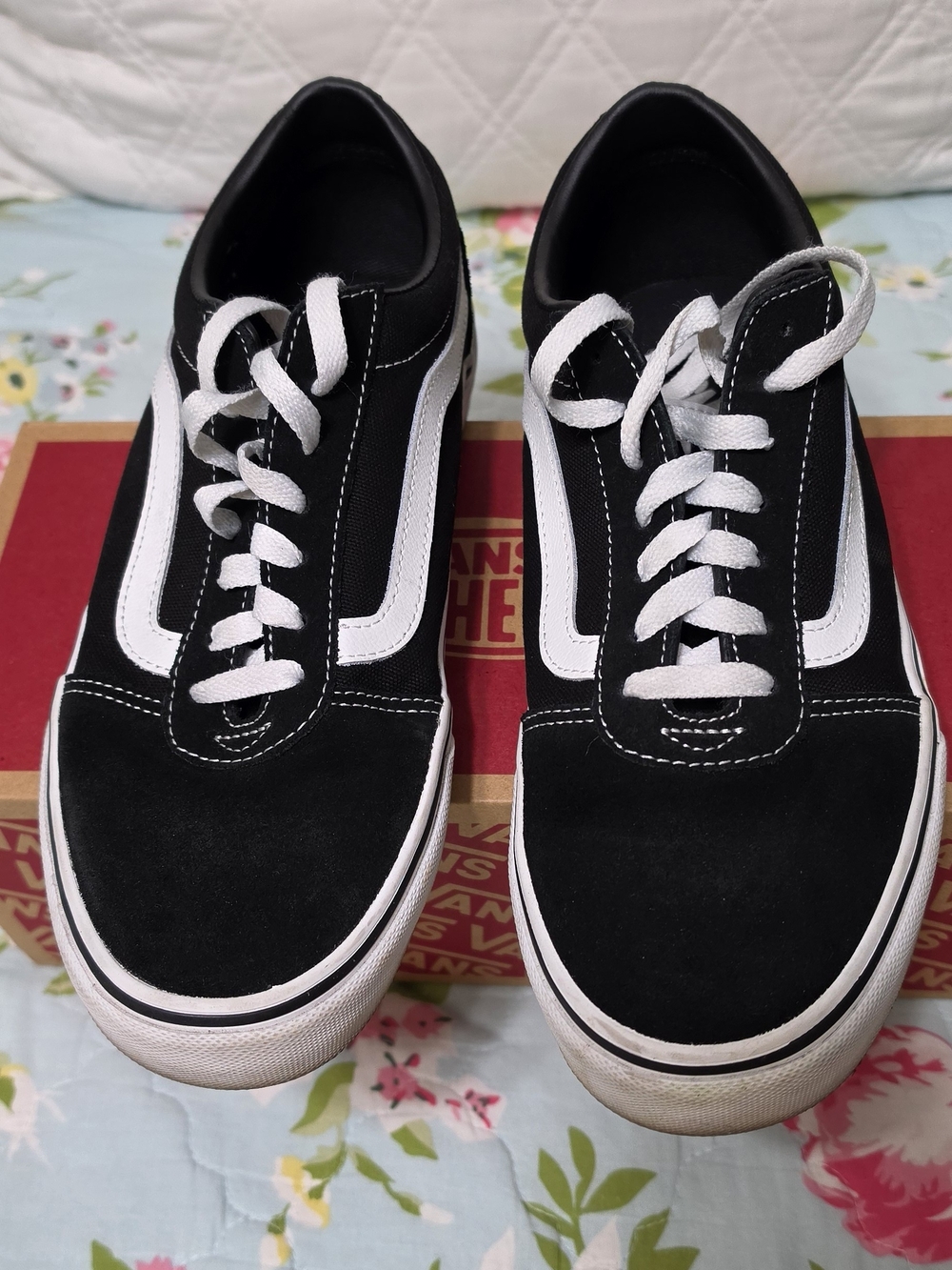Vans Black and White Old Skool Skate Sneakers